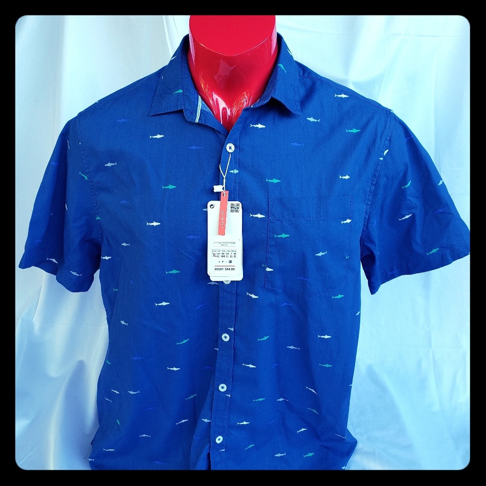 Men's "Denim & Flower" Shirt (XL/slim)